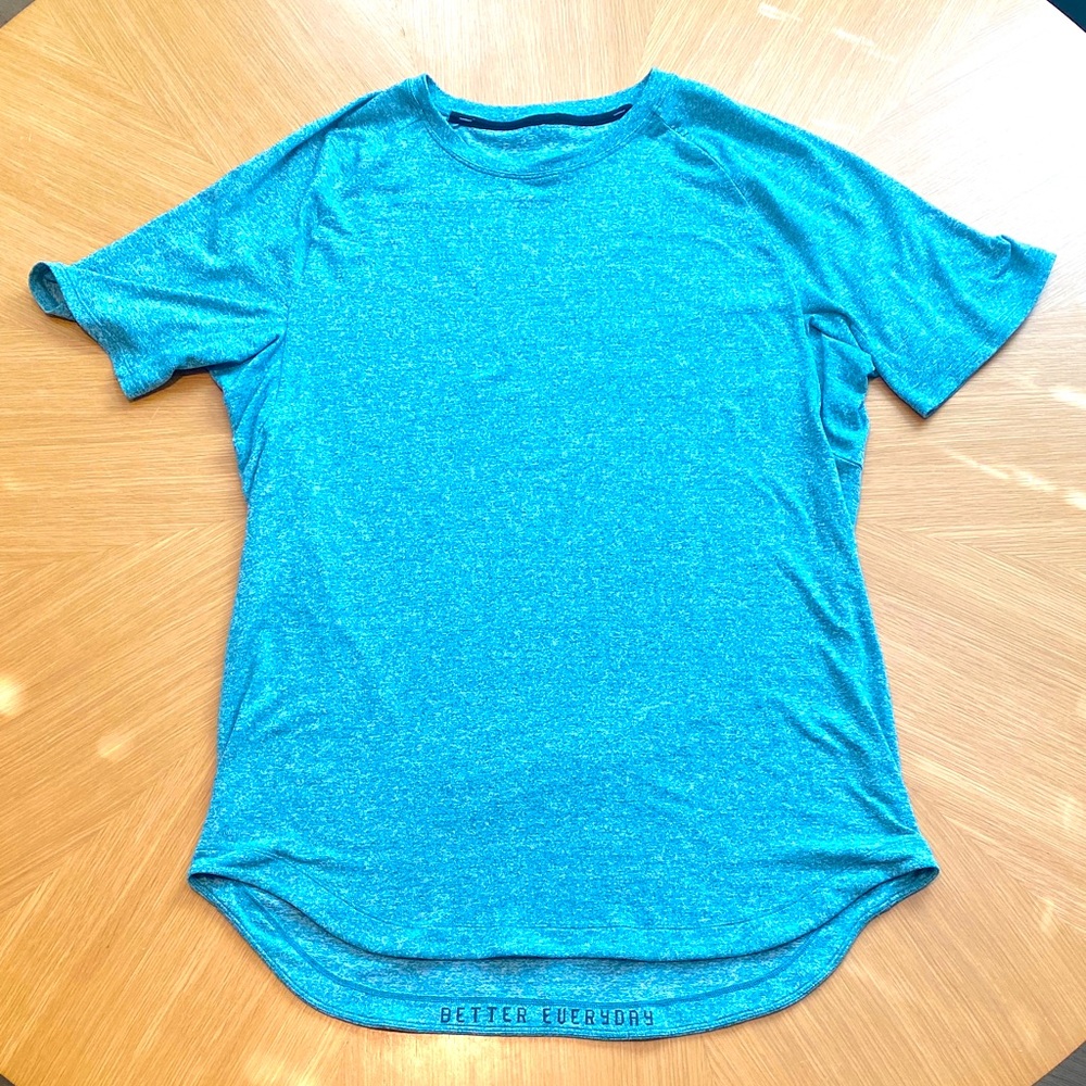 Lululemon Athletica Heathered Blue Short Sleeve Tee